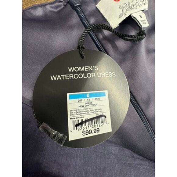 NWT! "NEIMAN MARCUS FOR TARGET" Lela Rose Hi Low‎ Dress SZ 6 Babydoll Watercolor - Picture 12 of 14